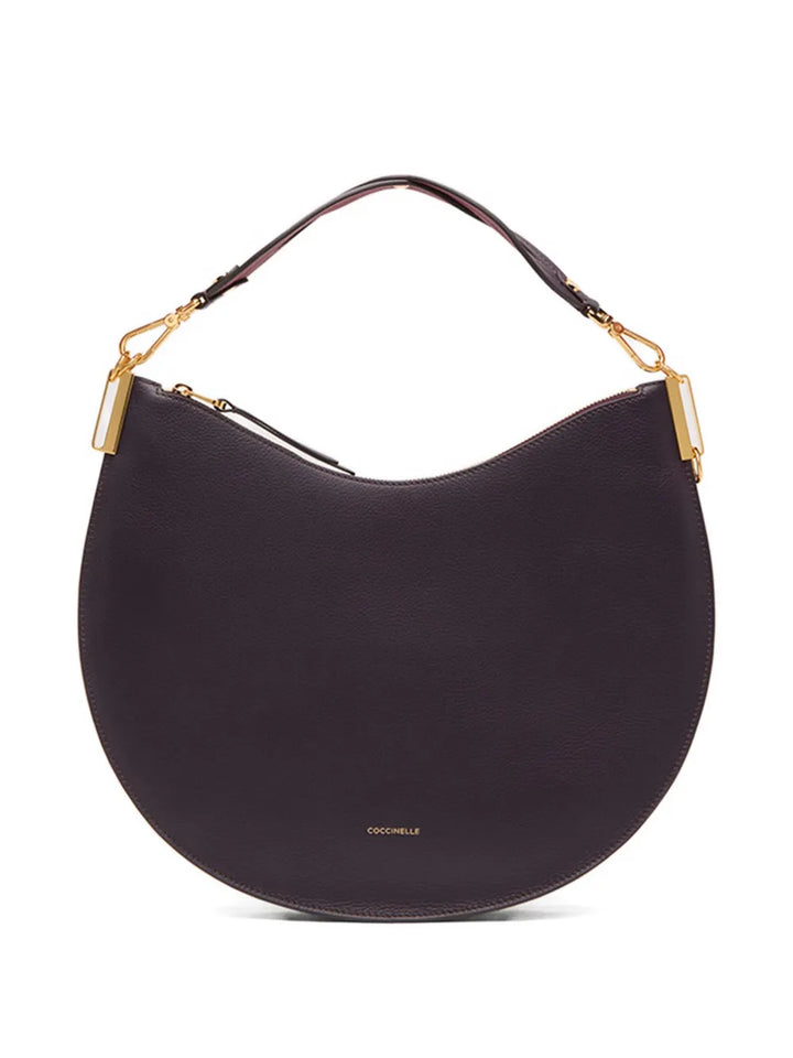 Coccinelle Large Sunup Leather Shoulder Bag — Same as shown — Size One Size — Front View