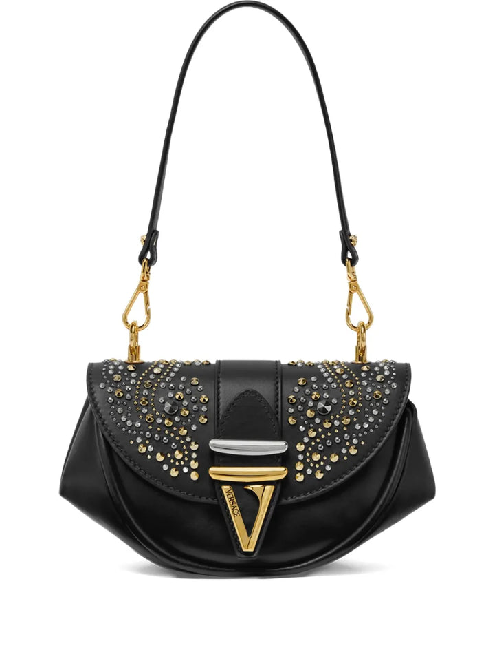 Versace Stud Embellished Shoulder Bag — Same as shown — Size One Size — Front View