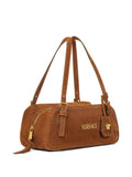 Versace Tag Suede Shoulder Bag — Same as shown — Size One Size — Detail View