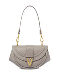 Versace Small Virtus Leather Shoulder Bag — Same as shown — Size One Size — Front View