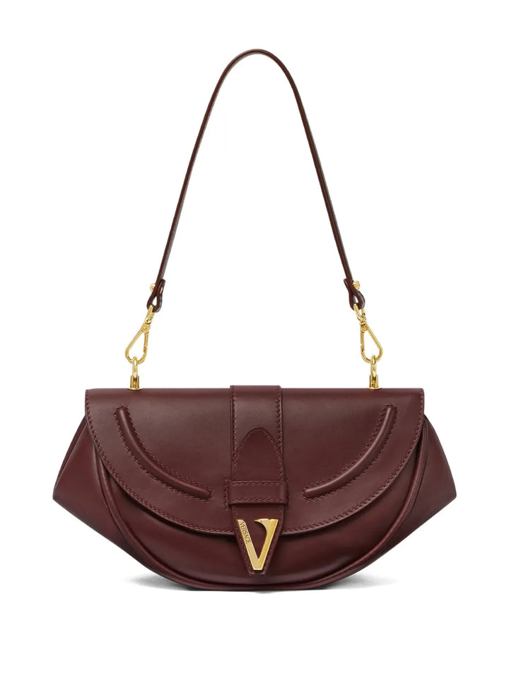 Versace Medium Virtus Leather Shoulder Bag — Same as shown — Size One Size — Front View