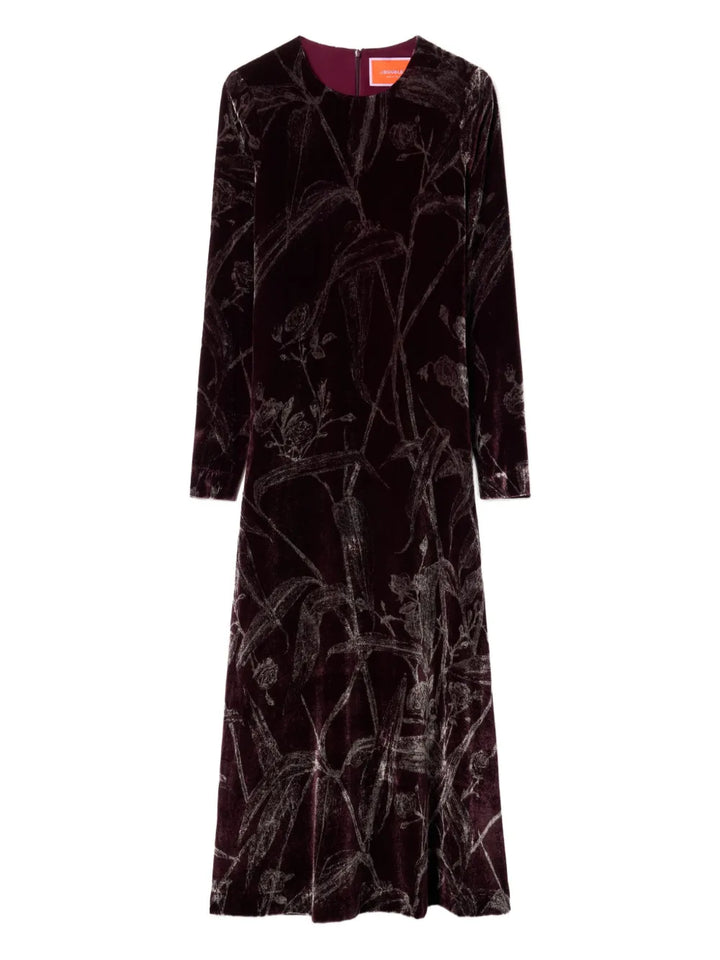 La Doublej Long Sleeve Bamboo Print Maxi Dress — Same as shown — Size M — Front View