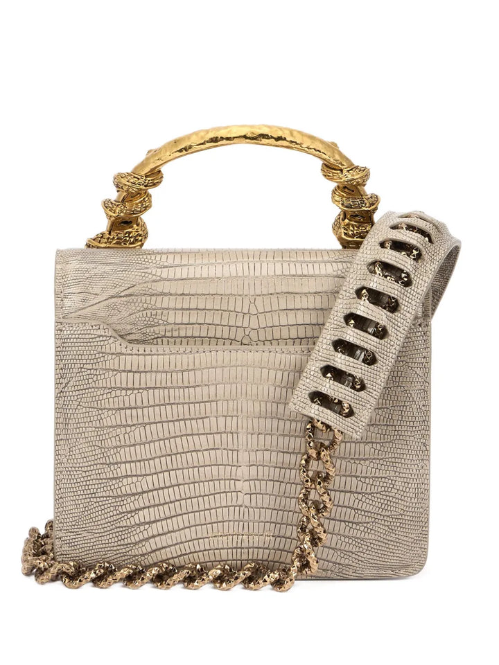 Roberto Cavalli Snake Embellished Snake Skin Shoulder Bag — Same as shown — Size One Size — Back View