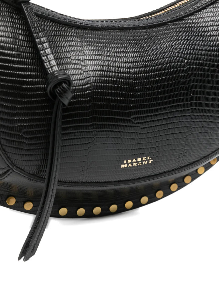 Isabel Marant Oskan Lizard Effect Studded Shoulder Bag — Same as shown — Size One Size — Top View