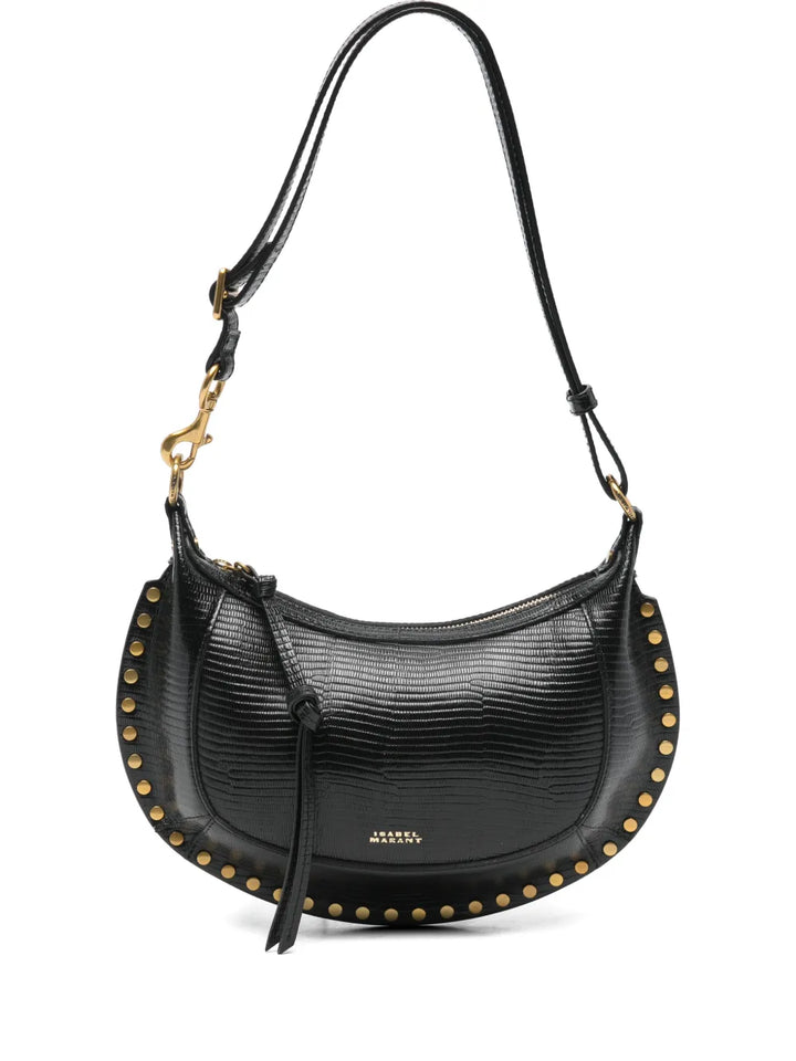 Isabel Marant Oskan Lizard Effect Studded Shoulder Bag — Same as shown — Size One Size — Front View