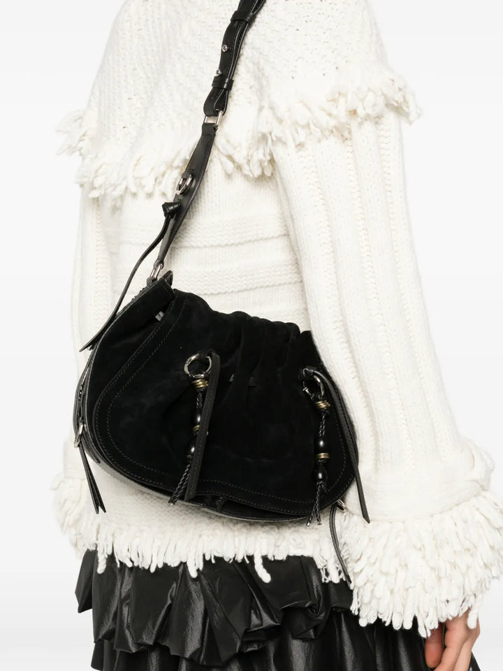 Isabel Marant Bolton Suede Shoulder Bag — Same as shown — Size One Size — Side View