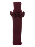 Ana Radu Ruffled Strapless Maxi Dress — Red — Size XS — Front View