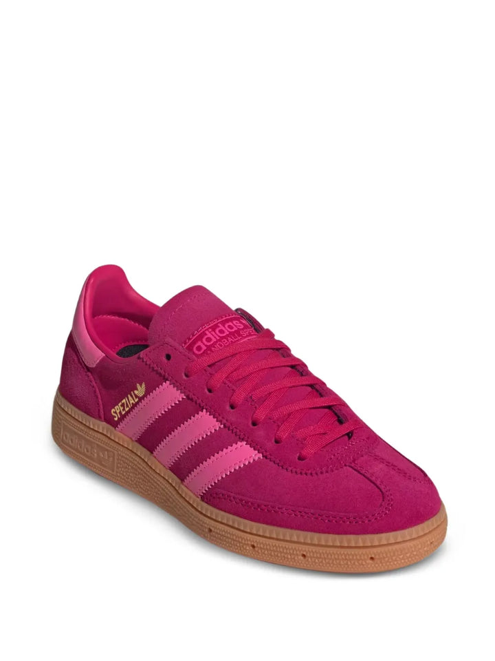 adidas Handball Spezial Ruby Red/Lucid Pink Sneakers — Pink — Size US M 9.5 - US W 11 — Side View