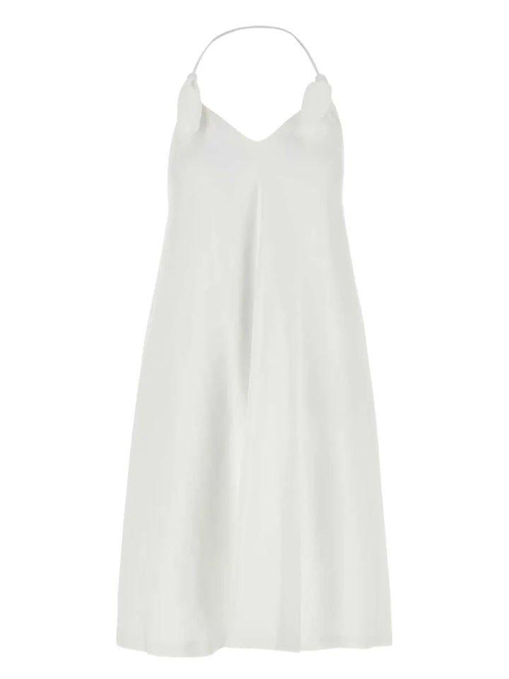 Loewe Tie Detail Dress — White — Size S — Front View