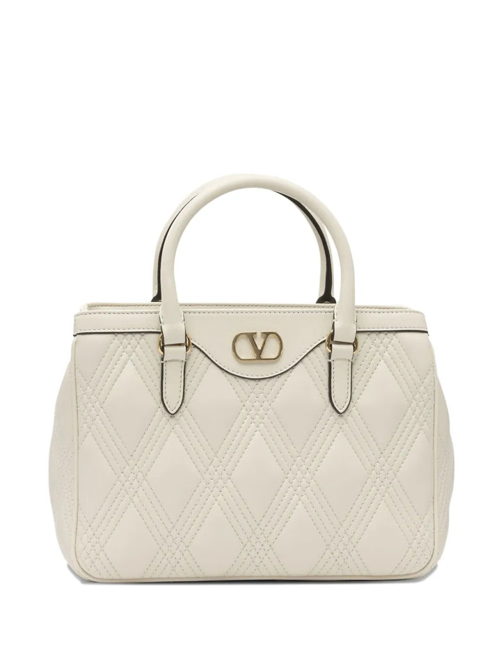 Valentino Garavani V Logo Quilted Shoulder Bag — Same as shown — Size One Size — Front View