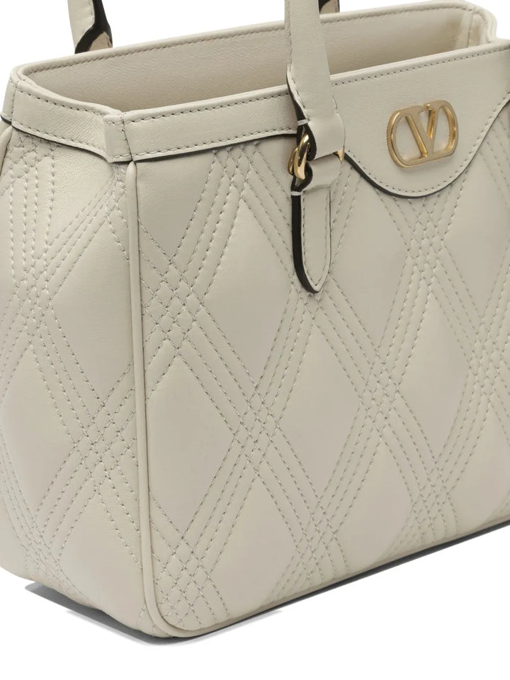 Valentino Garavani V Logo Quilted Shoulder Bag — Same as shown — Size One Size — Detail View