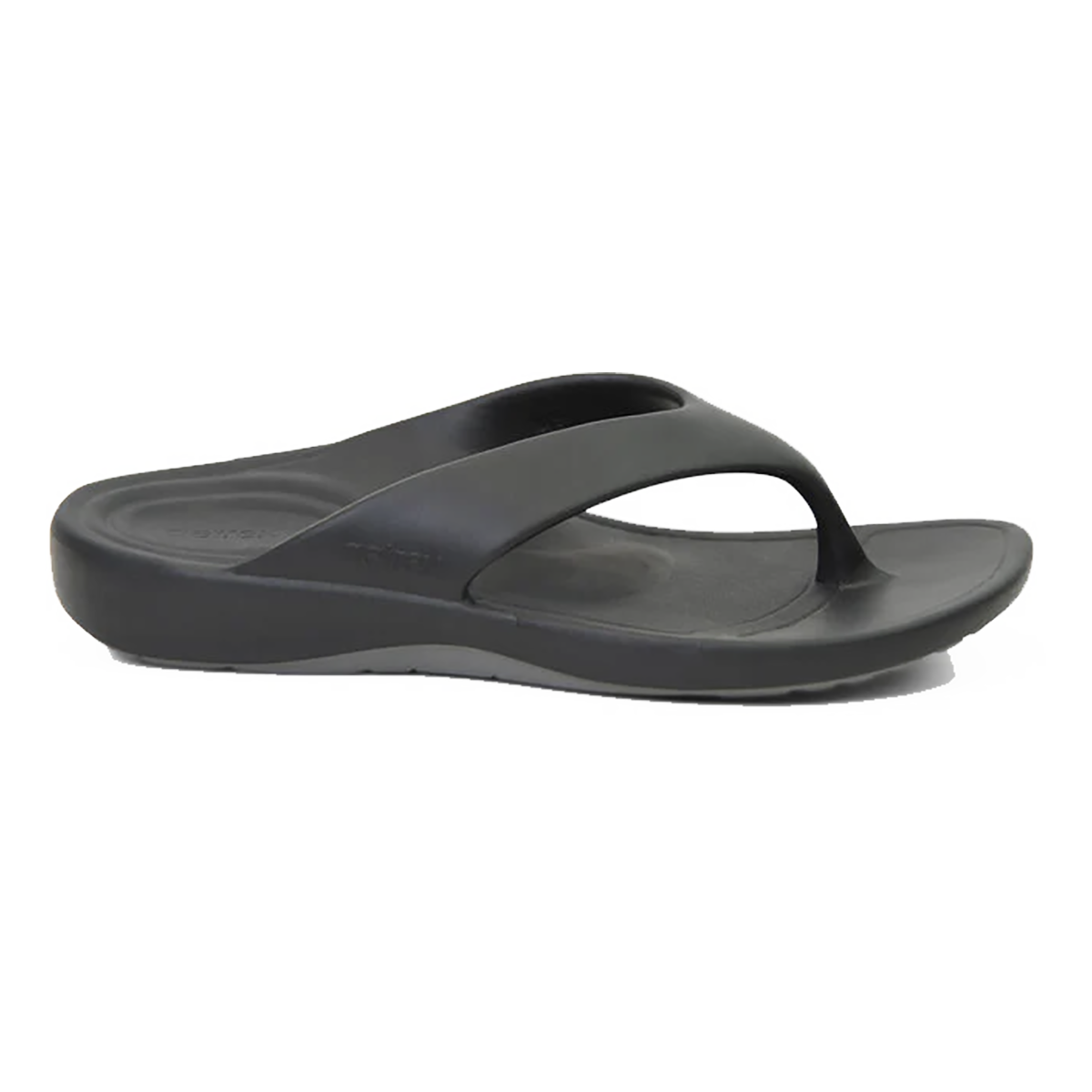 Aetrex Maui Thong — Black — Size D — Width 7 — Front View
