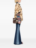 Pinko Love Leather Suede Diagonal Stripe Shoulder Bag — Same as shown — Size One Size — Side View