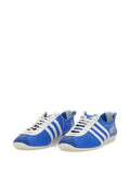 adidas Japan Leather Three-Stripe Sneakers — Blue — Size US M 10 - US W 11.5 — Side View