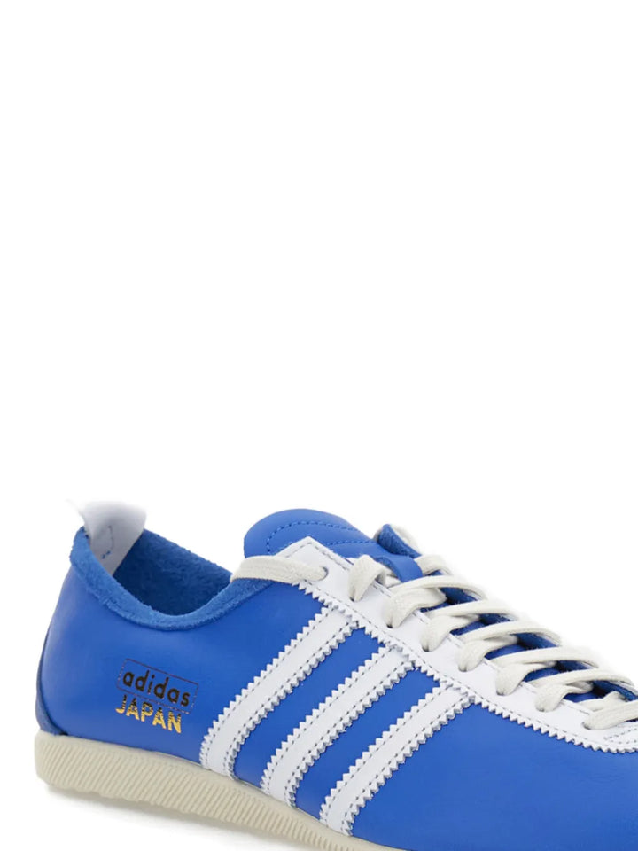 adidas Japan Leather Three-Stripe Sneakers — Blue — Size US M 10 - US W 11.5 — Back View