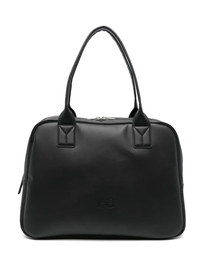 Y 3 Medium Debossed Logo Shoulder Bag — Same as shown — Size One Size — Front View