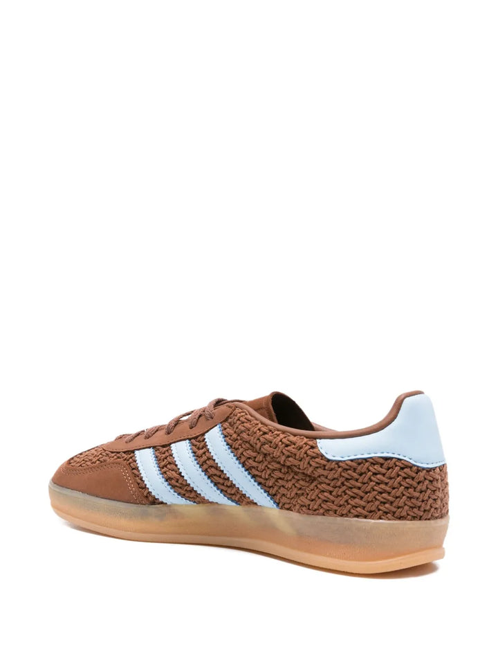 adidas Gazelle Leather Sneakers — Brown — Size US M 6 - US W 7.5 — Back View