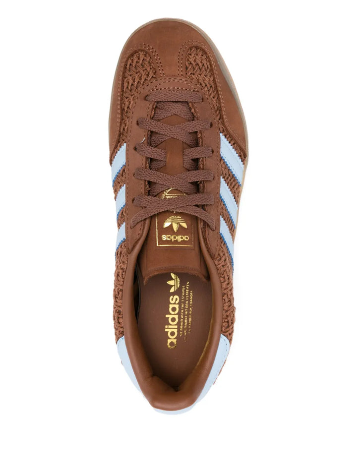 adidas Gazelle Leather Sneakers — Brown — Size US M 6 - US W 7.5 — Top View