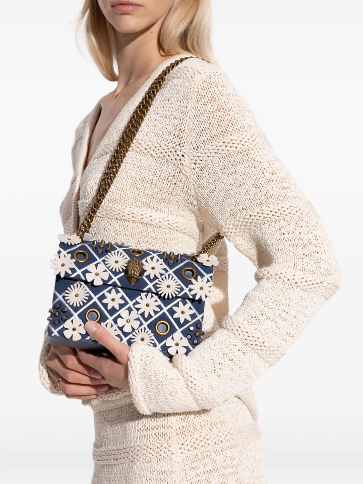 Kurt Geiger London Small Kensington Flower Embellished Shoulder Bag — Same as shown — Size One Size — Side View