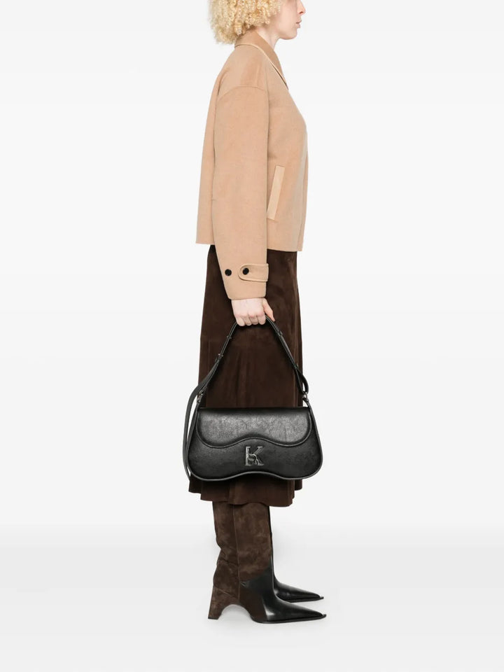 Karl Lagerfeld K Logo Curved Shoulder Bag — Same as shown — Size One Size — Side View