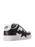 A Bathing Ape?Sta Logo-Patch Sneakers — Black — Size US M 3.5 - US W 5 — Detail View