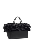 Ganni Ruffled Detail Shoulder Bag — Same as shown — Size One Size — Back View