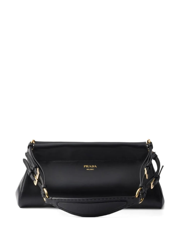 Prada Medium Enchaine Leather Shoulder Bag — Same as shown — Size One Size — Front View