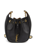Saint Laurent Cassandre Drawstring Leather Shoulder Bag — Same as shown — Size One Size — Front View