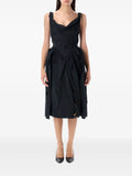 Vivienne Westwood Draped Distressed Midi Cocktail Dress — Black/ Red — Size S — Front View