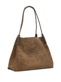Etro Medium Libra Braided Handle Suede Tote Bag — Same as shown — Size One Size — Back View