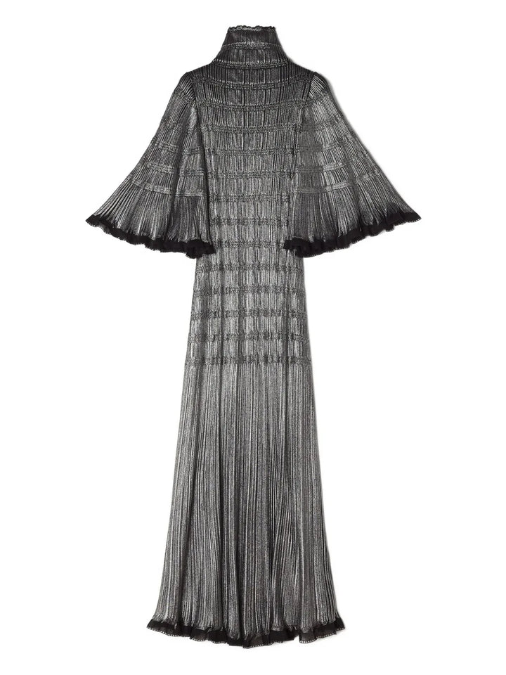 Lanvin High Neck Maxi Dress — Black — Size XS — Front View