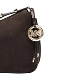 Michael Kors Curved Leather Shoulder Bag — Same as shown — Size One Size — Top View