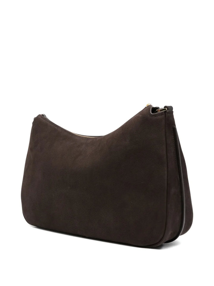 Michael Kors Curved Leather Shoulder Bag — Same as shown — Size One Size — Back View
