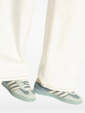 adidas Gazelle Indoor Three-Stripe Sneakers — Light Blue — Size US M 6 - US W 7.5 — Detail View
