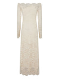Rabanne Off Shoulder Lace Midi Dress — White — Size XS — Front View