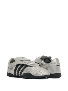 adidas Three-Striped Sneakers — Silver — Size US M 9.5 - US W 11 — Top View