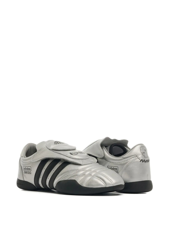 adidas Three-Striped Sneakers — Silver — Size US M 9.5 - US W 11 — Side View
