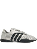 adidas Three-Striped Sneakers — Silver — Size US M 9.5 - US W 11 — Front View