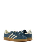 adidas Gazelle Indoor Three-Stripe Sneakers — Dark Blue — Size US M 6 - US W 7.5 — Side View