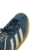 adidas Gazelle Indoor Three-Stripe Sneakers — Dark Blue — Size US M 6 - US W 7.5 — Back View