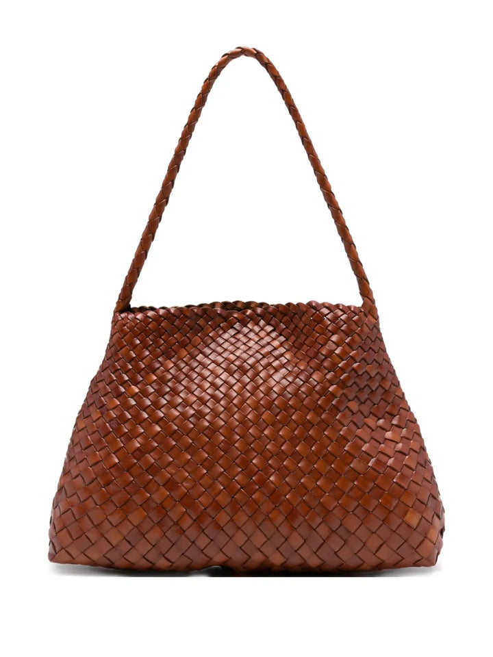Dragon Diffusion Woven Leather Shoulder Bag — Same as shown — Size One Size — Front View