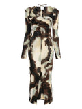 Nanushka Ruched Detail Maxi Dress — Same as shown — Size S — Front View