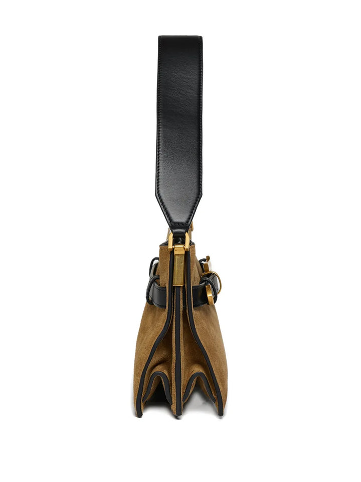 Nanushka Mini Harmonica Buckle Detail Leather Shoulder — Same as shown — Size One Size — Top View