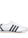 adidas 70S Italian Three-Stripe Leather Sneakers — White — Size US M 10 - US W 11.5 — Front View