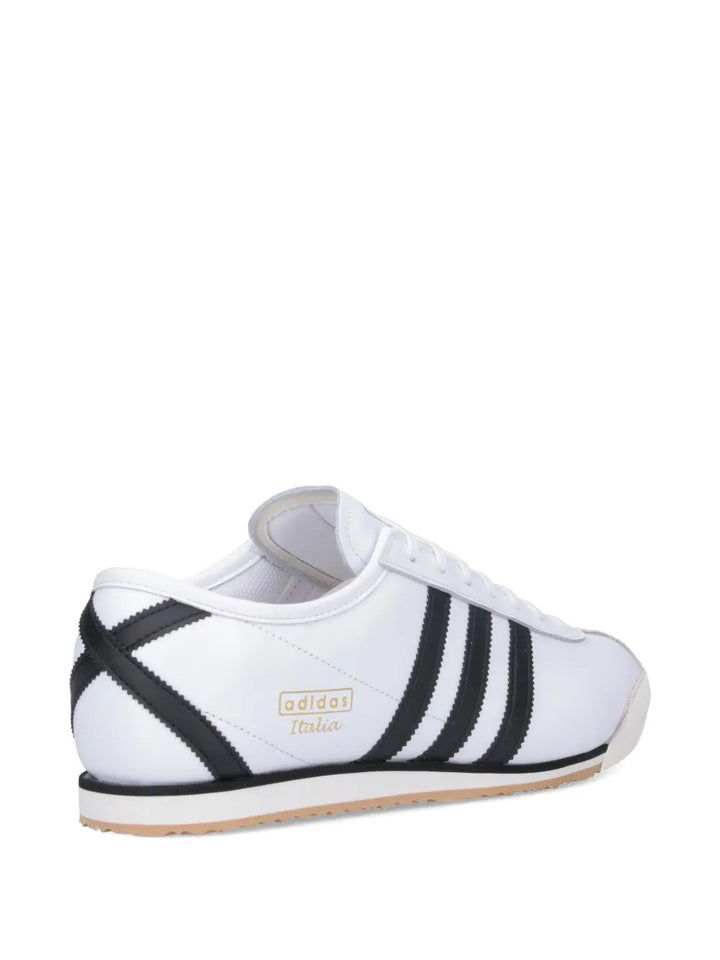 adidas 70S Italian Three-Stripe Leather Sneakers — White — Size US M 10 - US W 11.5 — Top View