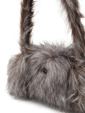 Diesel Faux Fur Top Handle Shoulder Bag — Same as shown — Size One Size — Back View