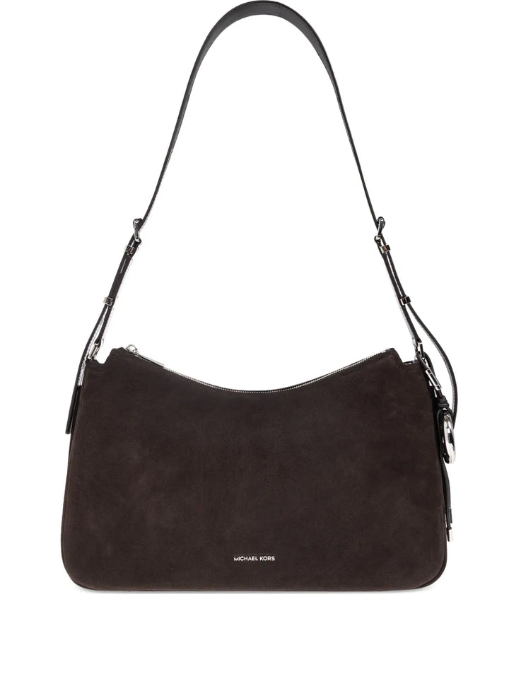 Michael Michael Kors Suede Leather Shoulder Bag — Same as shown — Size One Size — Front View