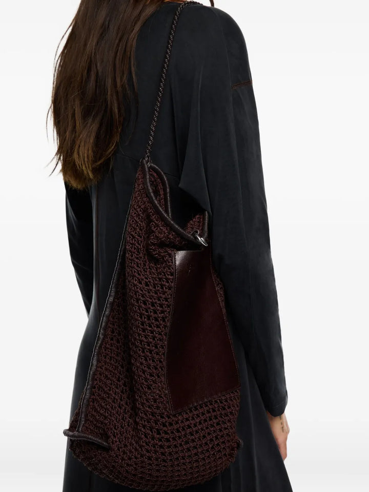 Bimba Y Lola Open Work Crochet Shoulder Bag — Same as shown — Size One Size — Detail View