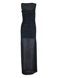 Missoni Sequinned Sleeveless Maxi Dress — Black — Size XS — Front View