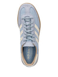 adidas Handball Spezial Three-Stripe Mesh Sneakers — Light Blue — Size US M 10 - US W 11.5 — Back View